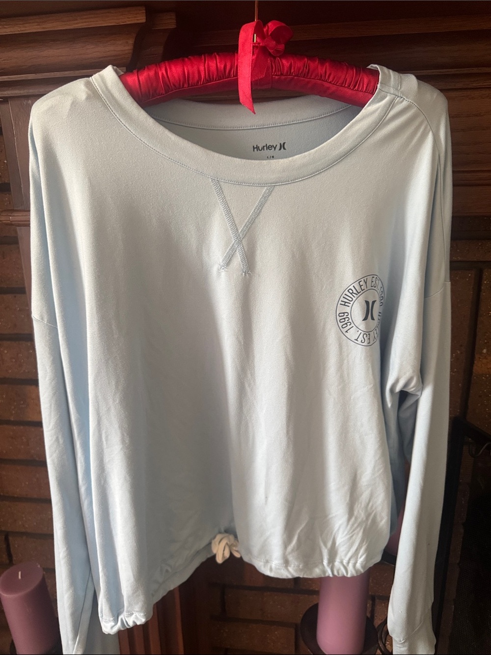 Hurley Pale Blue Crewneck T-Shirt